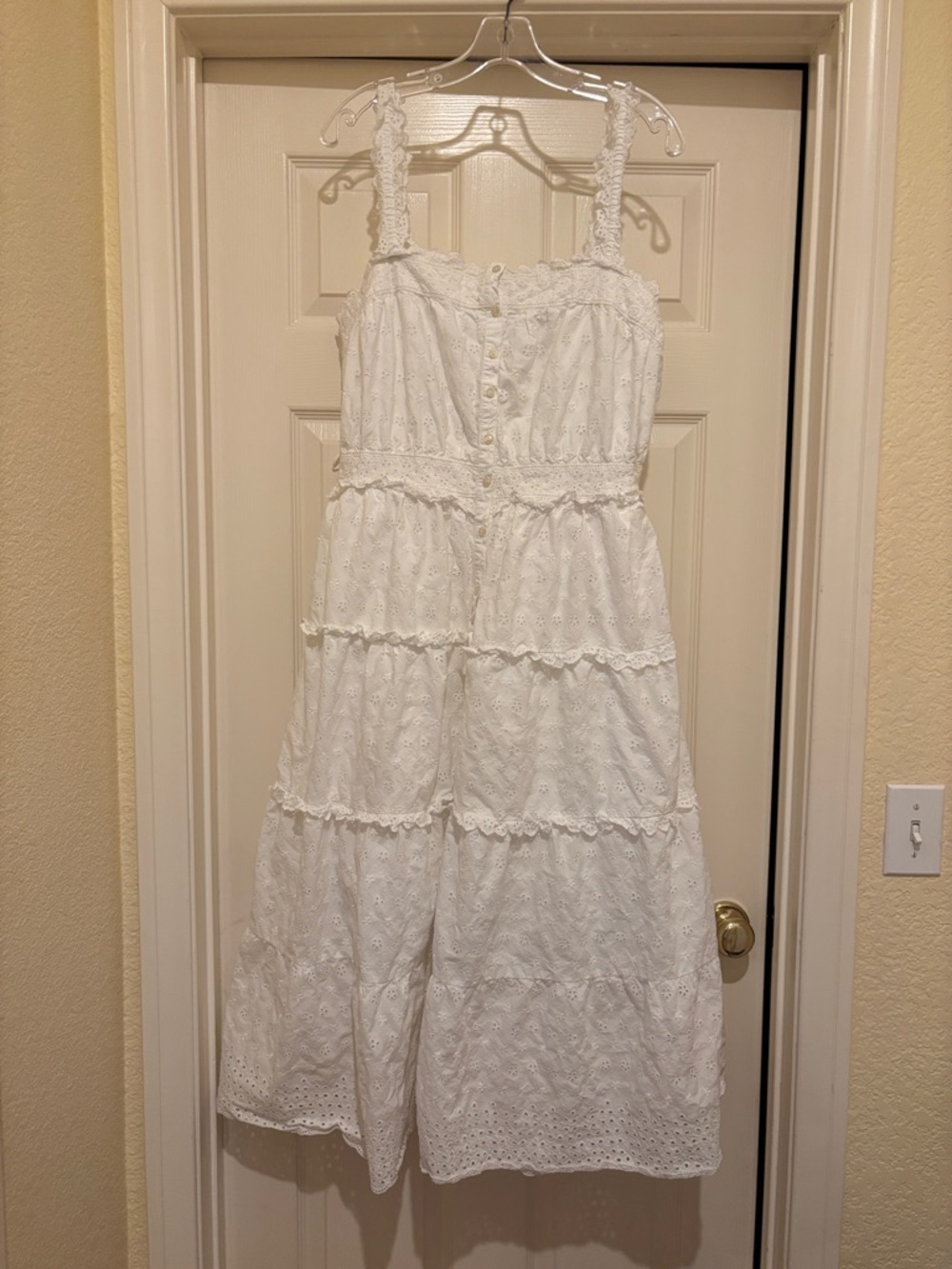 Gap X DOEN White Eyelet Tiered Sundress